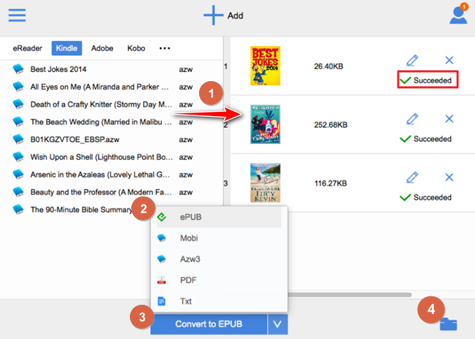 convert drm free books with epubor ultimate